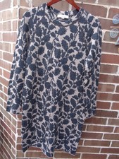 Ann Taylor Loft Sweater Dress Size Medium Floral Knit Wool Blend Large