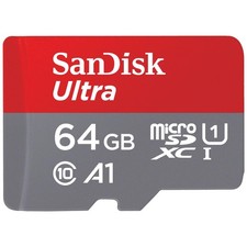 Image of SanDisk Ultra 64GB microSDXC + SD Adapter UHS-I A1 140MB/s