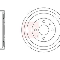 Citroen Nemo Mpv 2009 Bremstrommel Apec DRM9157