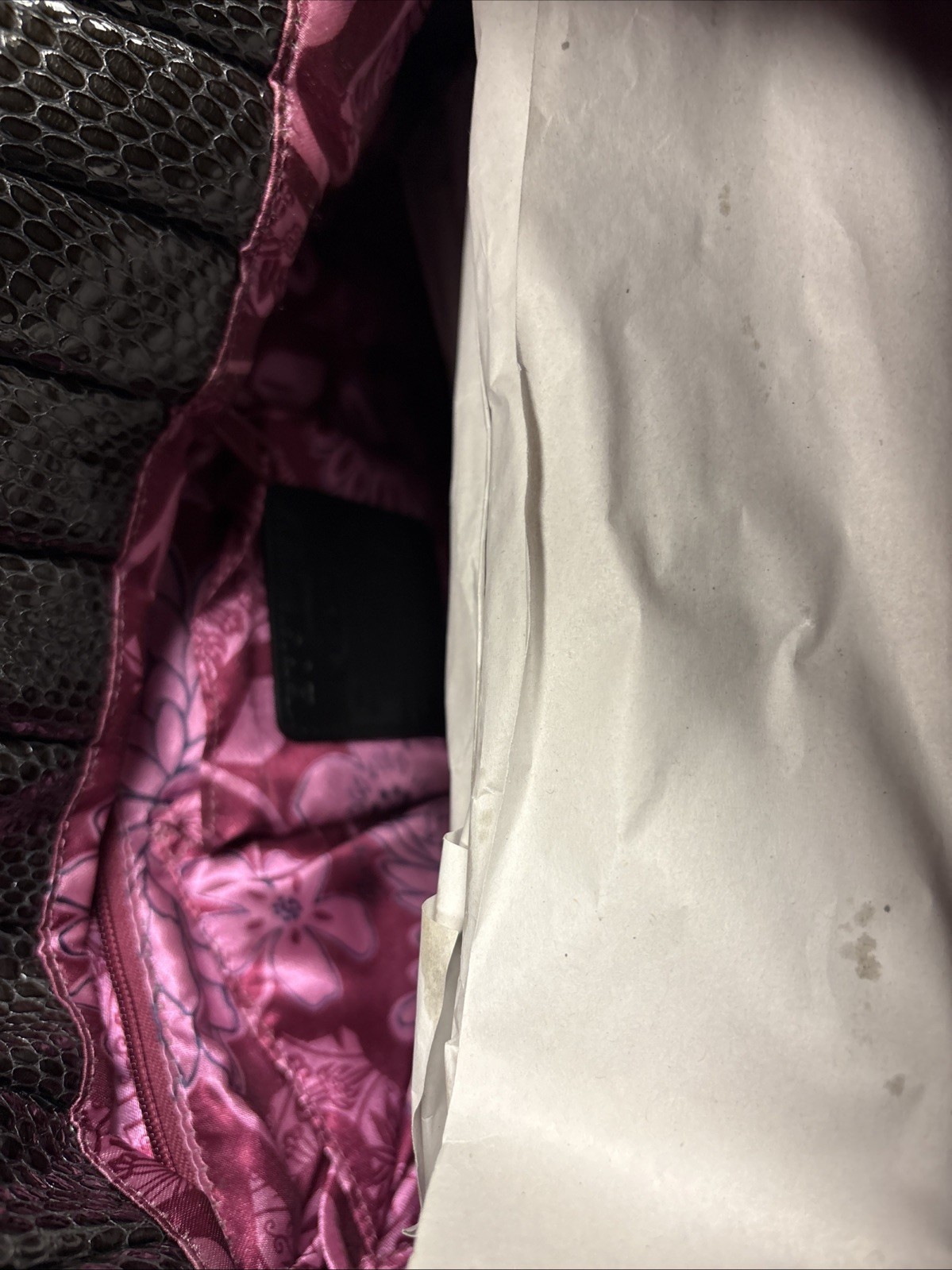 Brighton BREELAN Gray Pewter Python Embossed Pate… - image 6