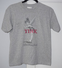 Tink Tinkerbell Walt Disney World Gray T-Shirt Vintage Kids Girls Size M