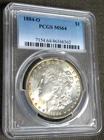 1884 O Morgan Silver Dollar ~ PCGS MS 64 ~ Natural Edge Tone Both Sides