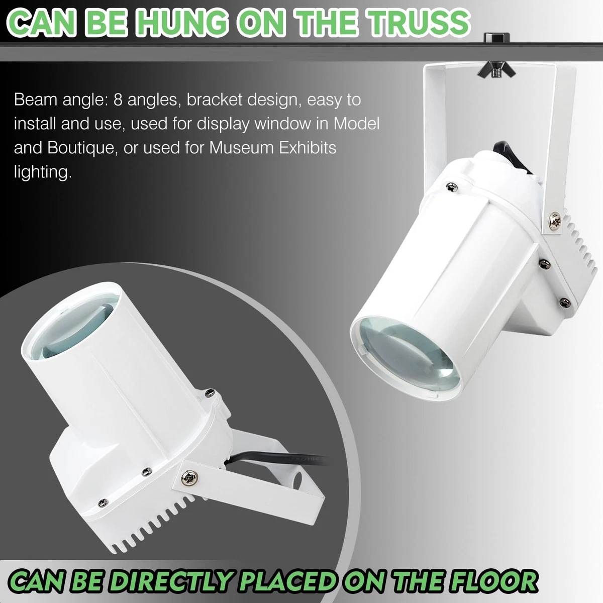 Foco para Bola Disco Luces Pin Spot Light, Blanco Led 3W Blanco, 3w