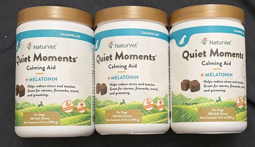 NaturVet Quiet Moments Calming Aid for Dog 3 Pack, 540 Soft 