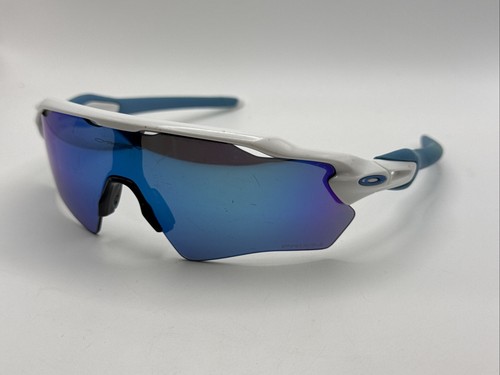 Oakley Radar EV XS Cycling Sunglasses White Frame Blue Mirror Lens OJ9001-1531