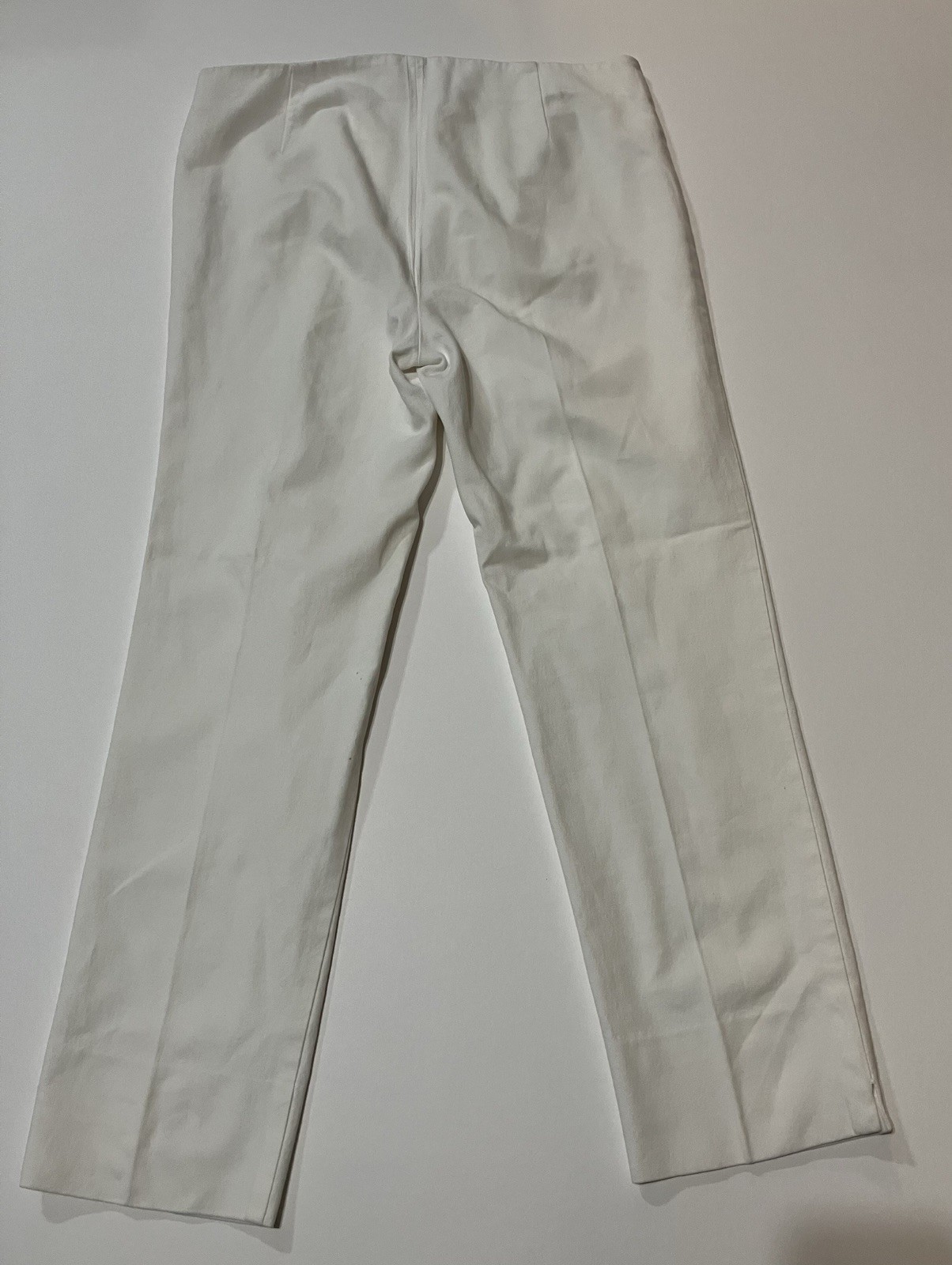 LAFAYETTE 148 Solid White Side Zip Flat Front Str… - image 2