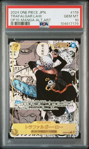 MANGA ALT ART TRAFALGAR LAW One Piece 2024 OP10 Royal Blood Japanese #119 PSA 10