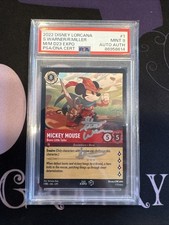 2022 Disney Lorcana D23 Expo Mickey Mouse 1st PSA 9 Auto Auth Warner / Miller