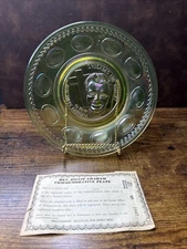 1970 Uranium Vaseline Wheaton Glass Plate Billy Graham Crusades For Christ