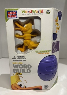 RARE Mega Bloks WordWorld DUCK & EGG Word Build Set 6902 NEW SEALED 2007 PBS