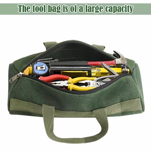LARGE HEAVY DUTY CANVAS TOOL BAG BOX ROPE HANDLE LARGE CAPACITY WATERPROOF BAG - Picture 9 of 26