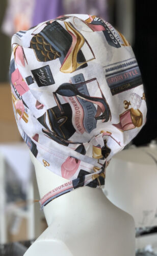 Parisian Style Pattern Fashion Look Glamour Couture Scrub Hat - Picture 4 of 5