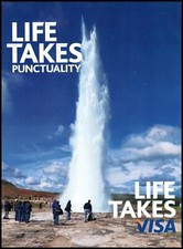 2006 Visa Credit Card Old Faithful Geyser Yellowstone Vintage Print Ad Wall Art