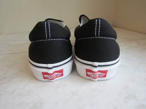 NIB Vans Classic Slip On Black Sneaker Shoes Men's 9 Women's 10.5 EU 42 - Imagen 5 de 6