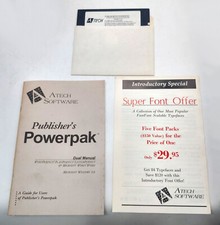 ATech Software Publisher's Powerpak Software Manual  5.25" Floppy Disk
