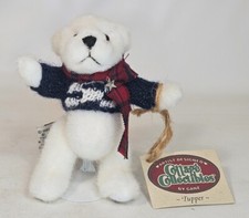 GANZ Cottage Collectables White Bear Tupper Jointed with Sweater and Scarf 1997