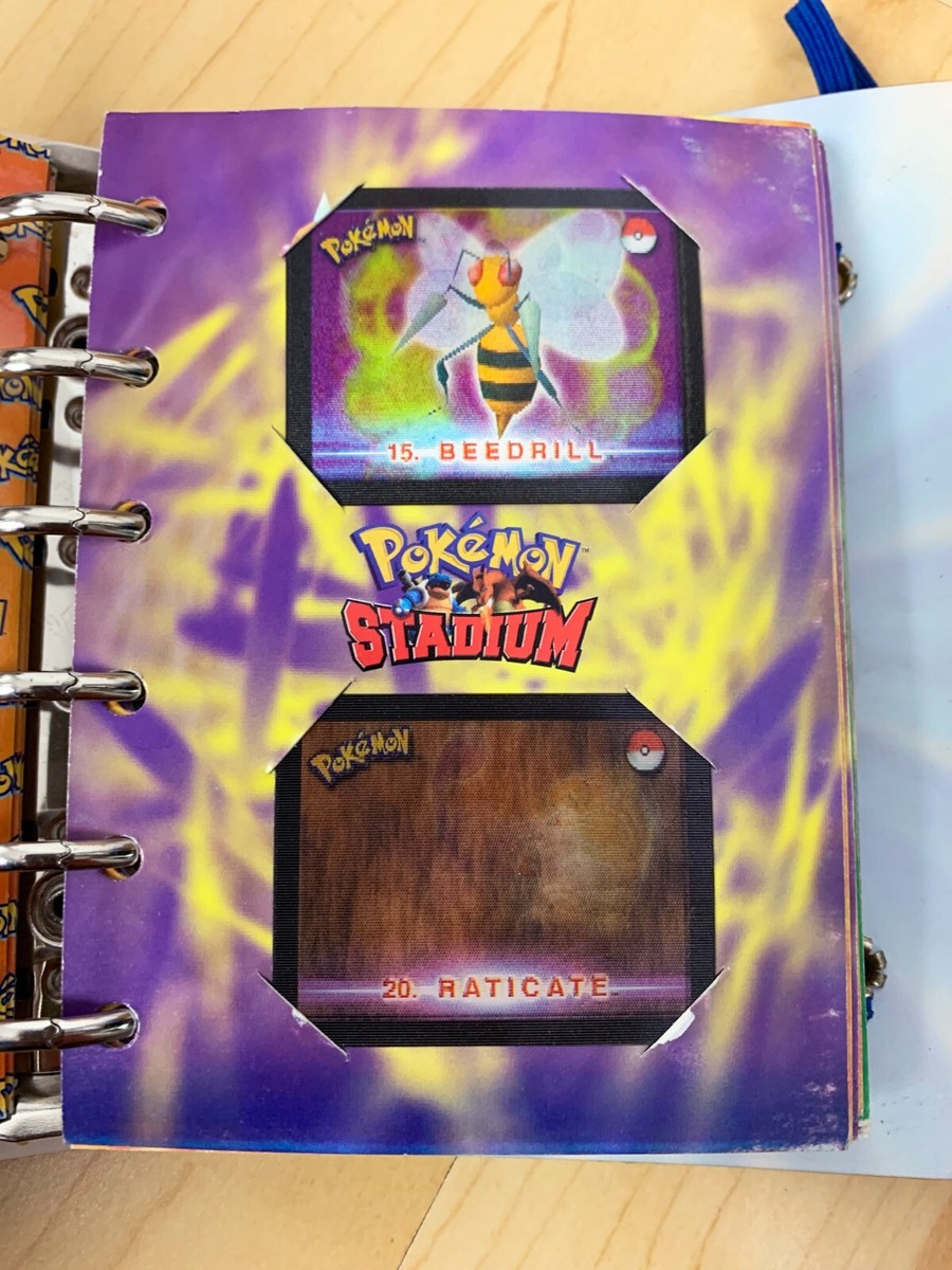 pokemon stadium 3d action cards Vintage Pokemon Stadium Action 3D's Collector's Record & 3D Cards -  INCOMPLETE