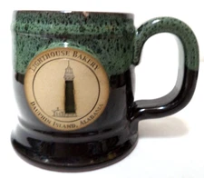 Sunset Hill Lighthouse Bakery Dauphin Island Alabama stoneware Mug Cup NEW