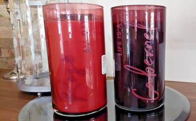 PartyLIte Eindochtkerze,Wine Time,Life is Cabernet ,Rose all day