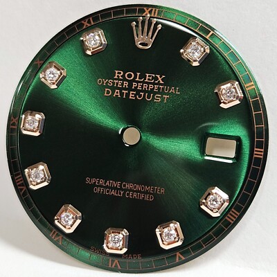 Rolex Datejust 36 Custom Green Diamond Dial for Ref. 1601 16014