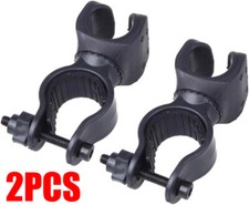 2 PCS 360 Degree Rotatable Universal Bicycle Flashlight Clip Clamp Mount Holder
