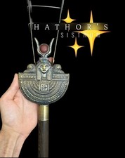 Vintage Hathor Sistrum , Egyptian Musical Instrument for Sound Healing