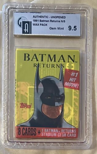 1991 Topps Batman Returns Wax Pack DC COMICS KEATON DEVITO GAI 9.5 Gem Mint - Picture 1 of 2