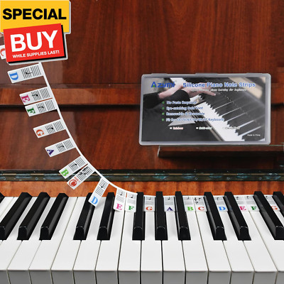 Piano Notes Guides for Beginners,  Removable Keyboard Note Labels for 88/76/ 61/