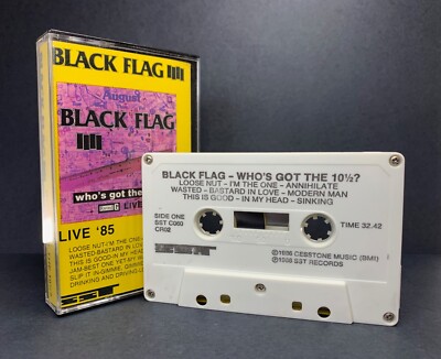 Black Flag WHO'S GOT THE 10 1/2? Cassette SSTC060 **US 1ST ISSUE 1986** EX/EX