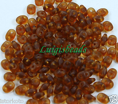 10g Czech SuperDuo Twin Beads Siam Ruby Matte 10g Czech SuperDuo Twin Beads Siam Ruby Matte