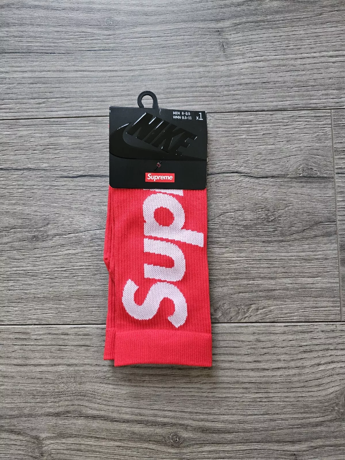 NEUF chaussettes d'équipage Nike Supreme rouge légère CU9069 657 homme taille 8 9,5 