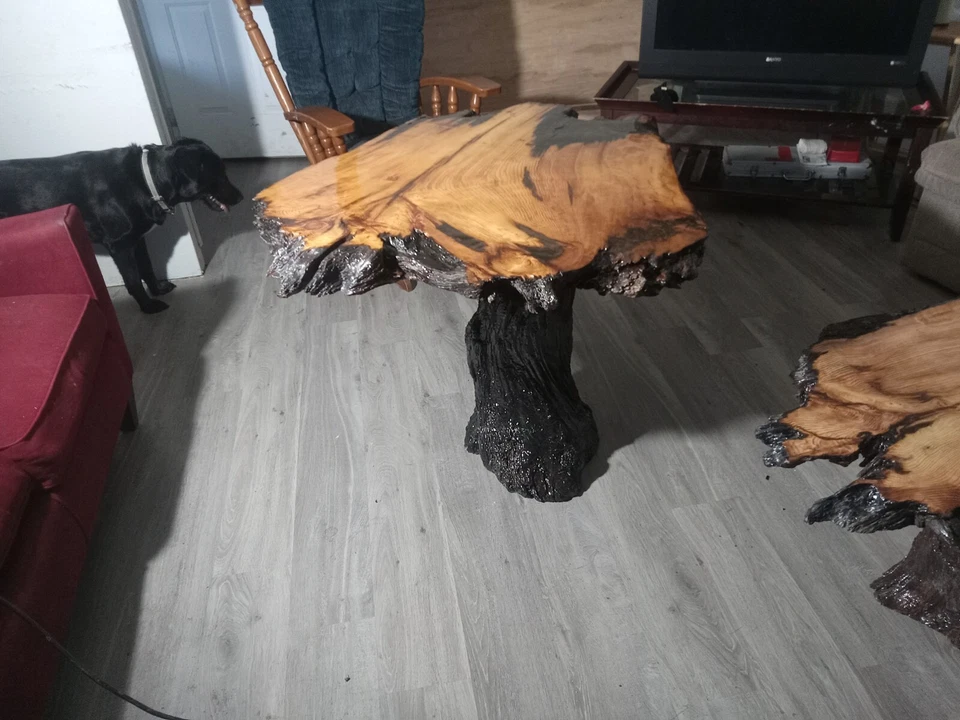 Handcrafted Live Edge Yellow Juniper Tables - Image 4 of 4