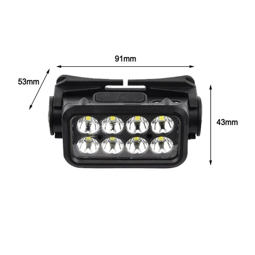 Super Bright COB LED Sensor Headlight USB Rechargeable Waterproof Headlight - Bild 13 von 19