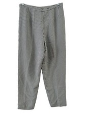 Ann Taylor Vintage High Waisted Crop Black And White Plaid Pants 10