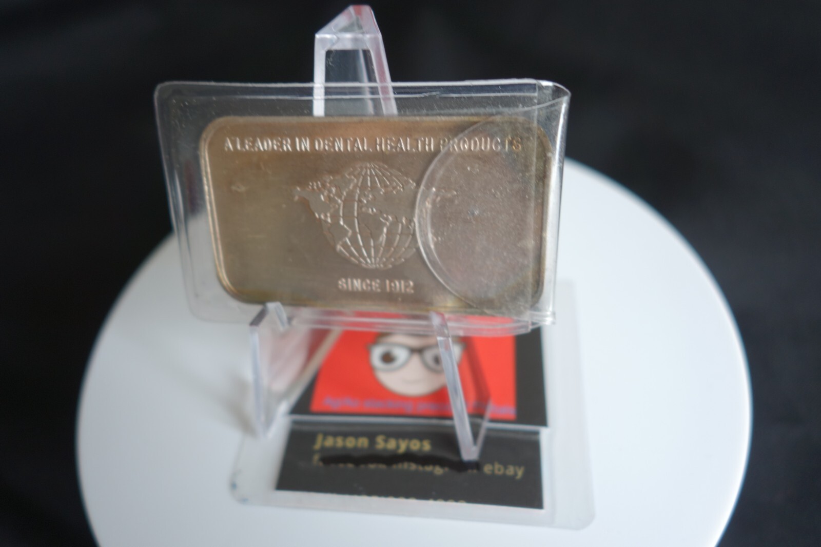 1985 Commercial JelenkoDental Products 1 Troy Oz. .999 Fine Silver Art