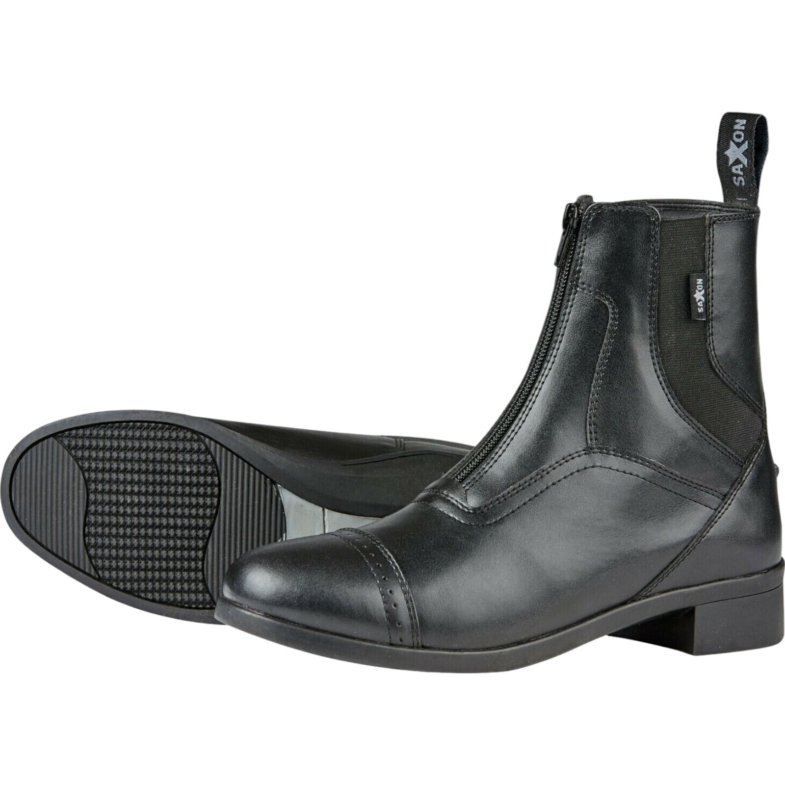 Saxon Syntovia Zip Paddock Boot Childs Black UK Size 1 EU 33