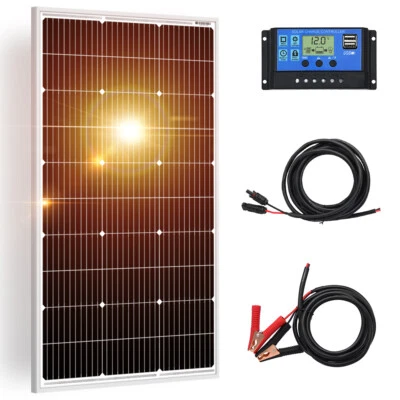 Dokio Solarpanel 12v 100W Mono Grid Solarmodul Kit für Batterie Wohnmobil Haus