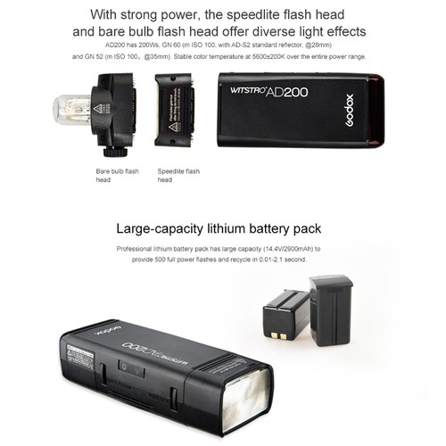 Godox AD200 AD200Pro Flash+ H200R Round Flash Head+AK-R1+AD-S Accessory - Picture 49 of 60