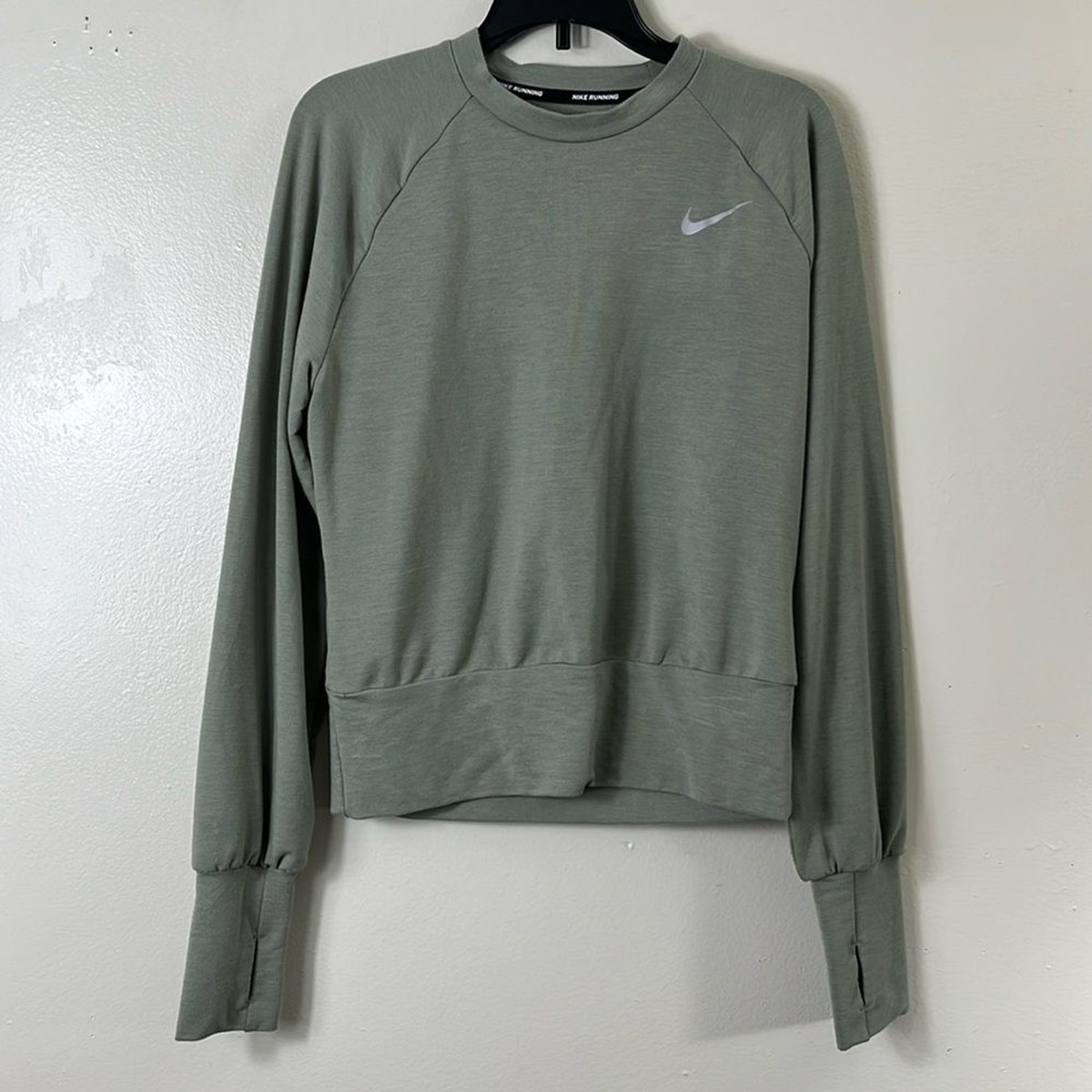 sage green nike sweatshirt