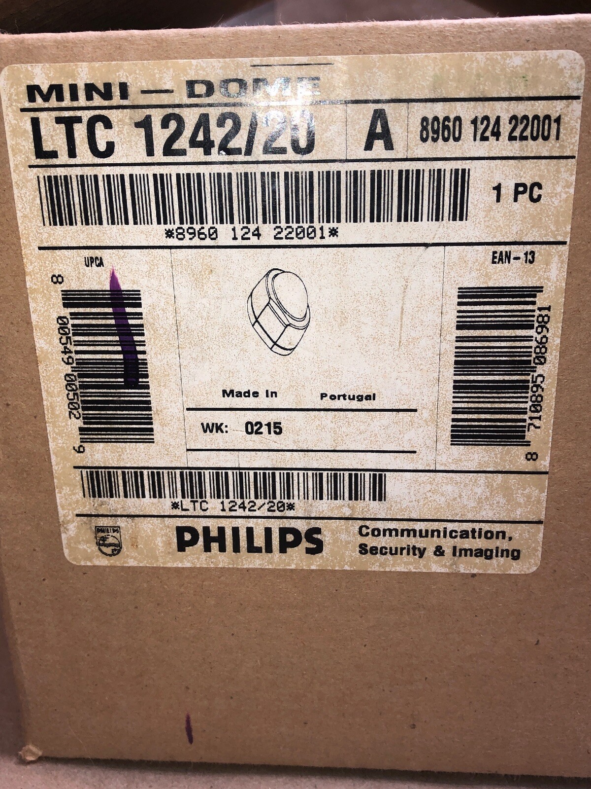Philips Mini Dome 3W Security Camera Model #LTC1242/20 *** NEW IN BOX ***