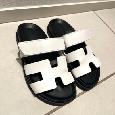 Hermes Chypre H Logo Flat Sandals Mules Pumps Shoes Women Size EU