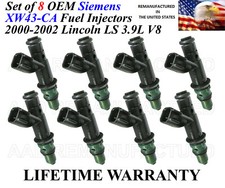Genuine Siemens Set Of 8 Fuel Injectors For 2000-2001-2002 Lincoln Ls 3.9l V8 Genuine Siemens Set Of 8 Fuel Injectors For 2000-2001-2002 Lincoln Ls 3.9l V8