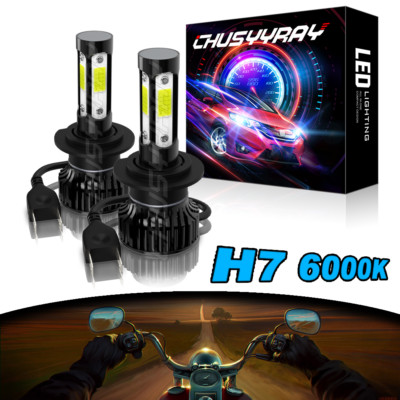 LED Headlight Kit H7 6500K Bulbs For Honda Goldwing GL1800