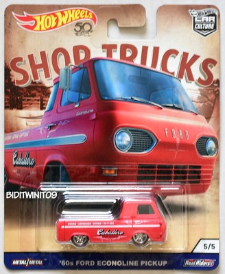 Hot Wheels 2018 Car Culture Shop Trucks 60s Ford Econoline Pickup Red Ebay