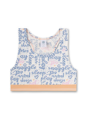 Sanetta Mädchen Bustier Off White Allover Wording Print 140 152 164 176 NEU