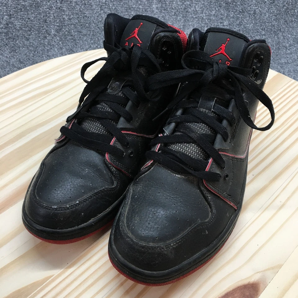 Nike Zapatos Para Hombres 8.5 Jordan 1 Flight 2 Bred Tenis de Baloncesto 555798 014 Negro Foto 3 de 4