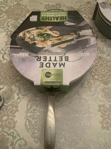 GreenPan 5.1 Quart Sauté Pan & 3.8 Quart Sauté Pan & 11.26-Inch Square Griddle - Picture 3 of 7