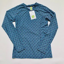 NEXT GRAPHIC PRINT RASH GUARD SWIMWEAR BLUE ORANGE YELLOW MADE IN USA