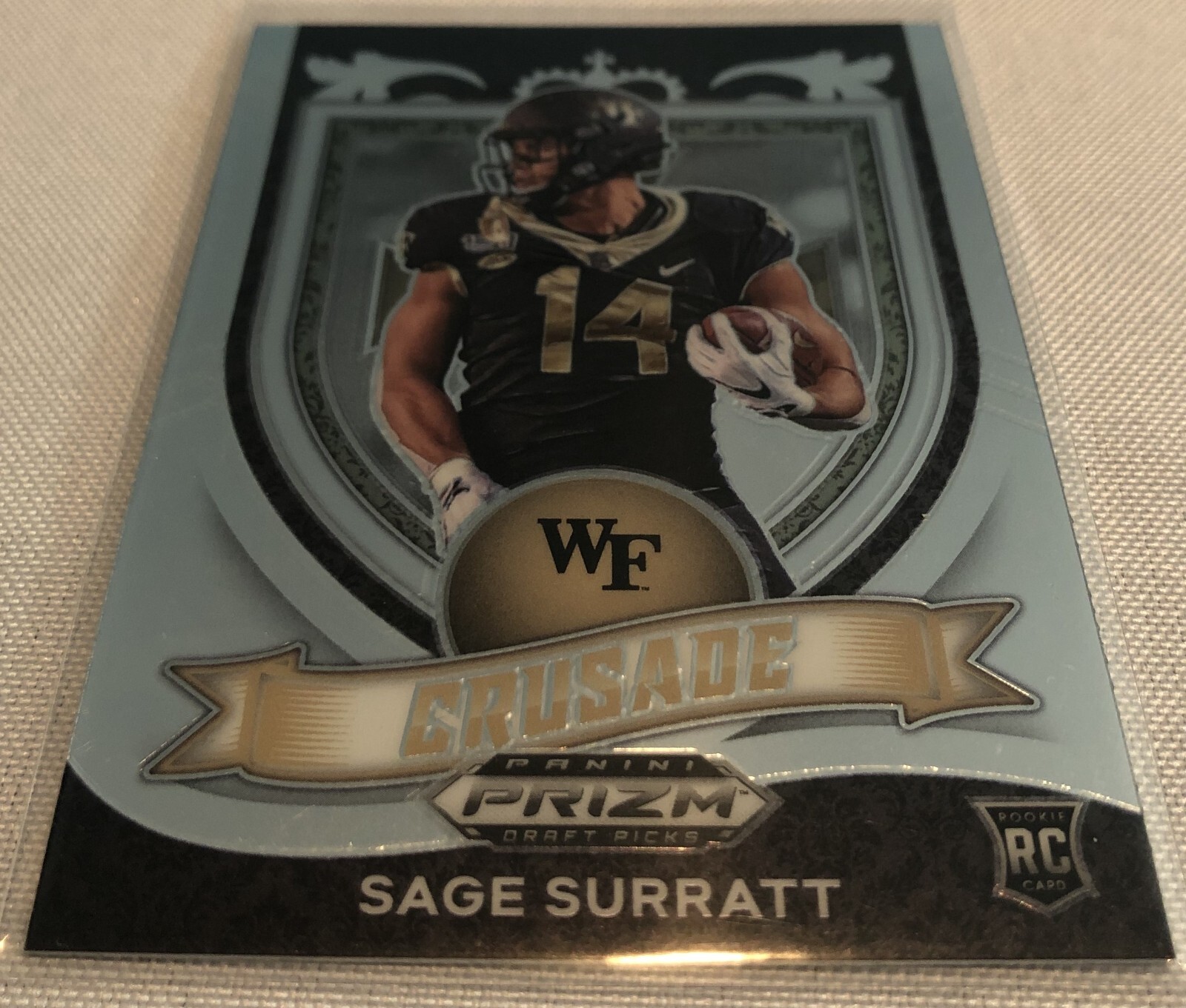 2021 Prizm Draft Football Sage Surratt Wake Forest Demon Deacons Crusade Rookie