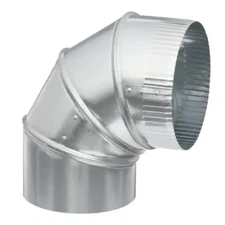 Round Adjustable Elbow 90 Deg 8" HVAC Ducting Venting Galvanized Steel Connector